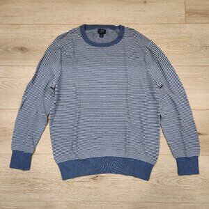 J. Crew 100% Cotton Striped Slim Lightweight Sweater, M
